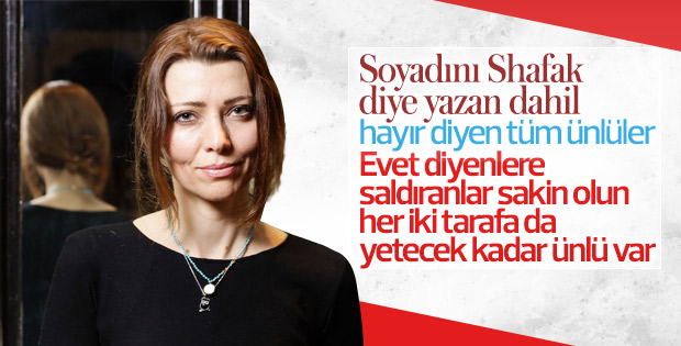 Referandumda HAYIR oyu verecek ünlüler