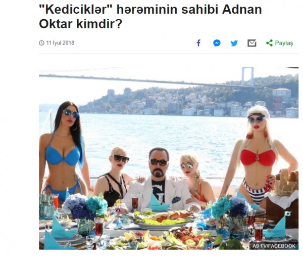 Adnan Oktar Azerbaycan basınında