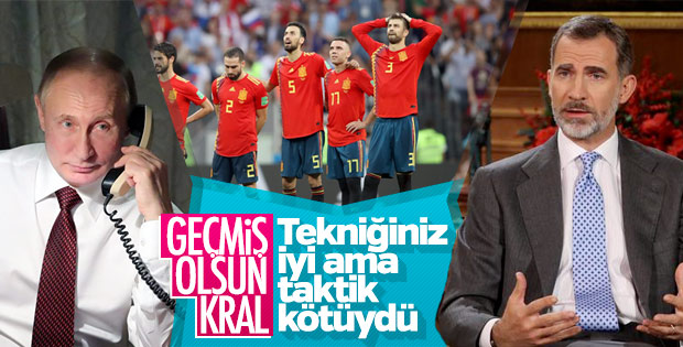 Putin Dünya Kupası maçı sonrasında İspanya Kralı'nı aradı