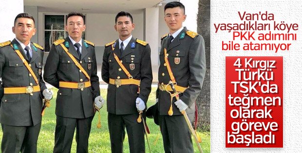 PKK'nın giremediği Kırgız köyünden TSK'ya 4 subay