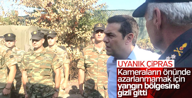 Çipras yangın bölgesini tek başına ziyaret etti