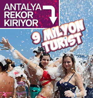 Antalya'da yeni rekor: 9 milyon turist