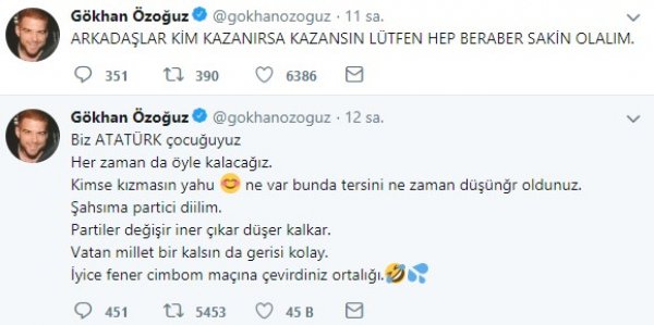 İnce kaybedince Gökhan Özoğuz: Atatürk çocuğuyuz biz