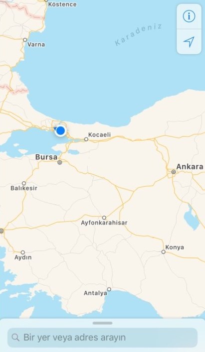 Apple harita uygulamasında Afyon'u 'Ayfon' yaptı