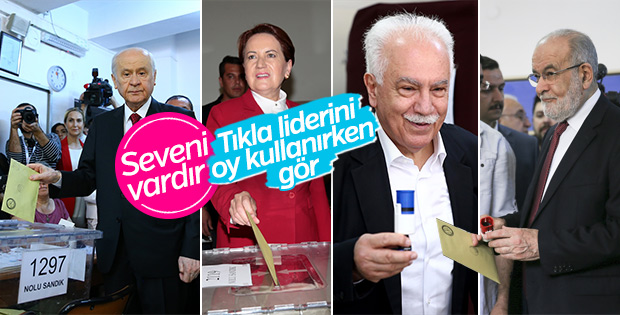 Liderler sandık başında