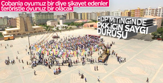 HDP PKK'lılar için saygı duruşunda