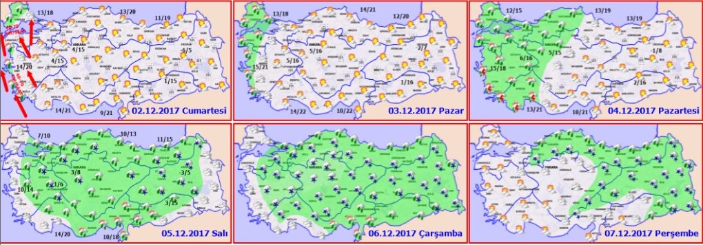 İstanbul'a kar geliyor