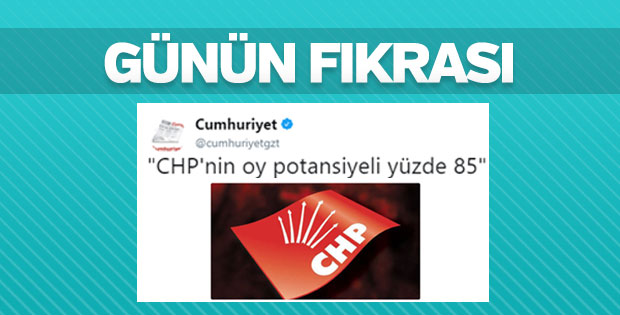 Cumhuriyet'e göre CHP'nin oy potansiyeli yüzde 85