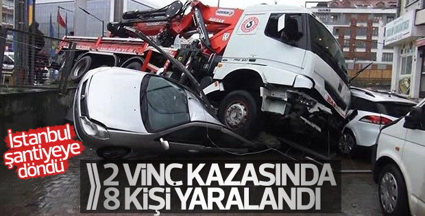 Büyükçekmece ve Maltepe'de vinç kazası