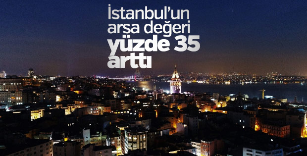 İstanbul’un arsa değeri yüzde 35 arttı