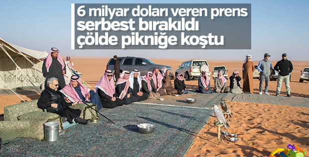 Suudi milyarderi Talal özgürlüğün tadını çıkartıyor