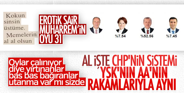 AA ve YSK'nın sonuçları aynı