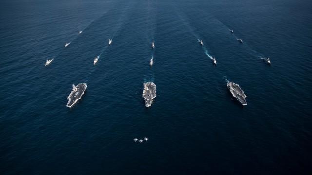 Amerikan donanması Pasifik'te savaş düzenine geçti