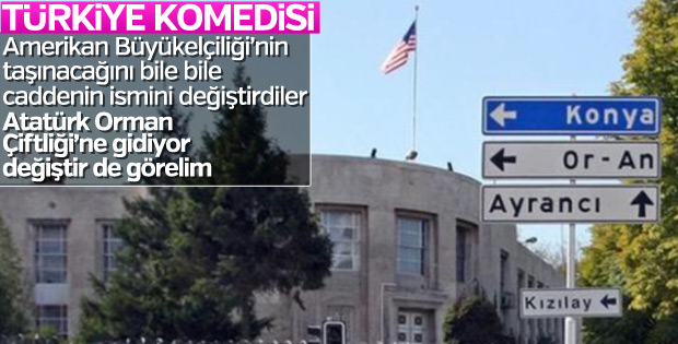 ABD Büyükelçiliği'nin bulunduğu caddenin ismi değişti
