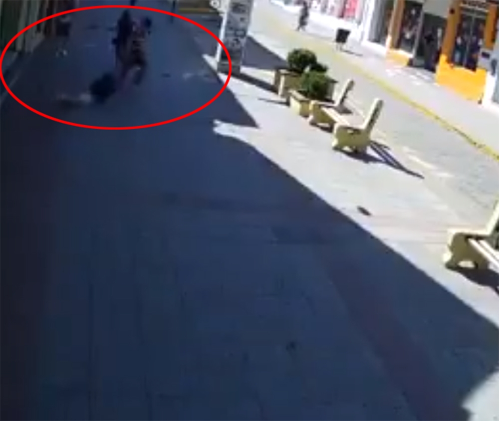 Brezilya'da hırsız kadını metrelerce sürükledi