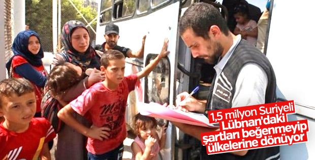 Lübnan'da yaşayan Suriyeliler ülkelerine dönüyor