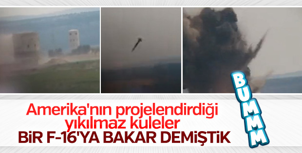 Afrin'de teröristlerin gözetleme kulesi imha edildi