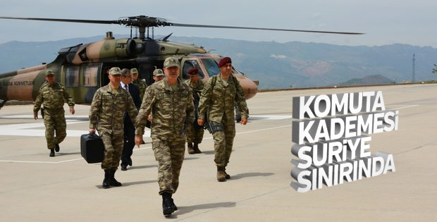 Genelkurmay Başkanı Hulusi Akar Suriye sınırında