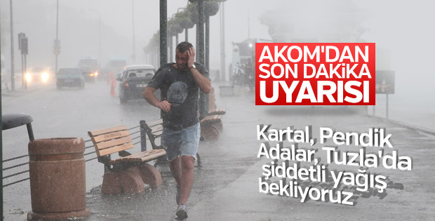 AKOM'dan 4 ilçeye şiddetli yağış uyarısı