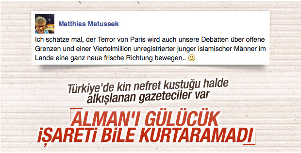 Ünlü Alman gazeteci Paris katliamına gülünce kovuldu