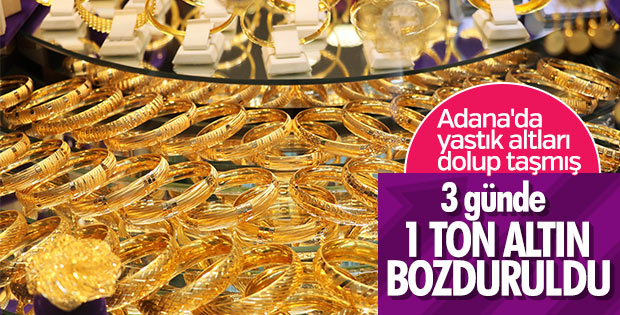 Adanalılar 3 günde 1 ton altın bozdurdu