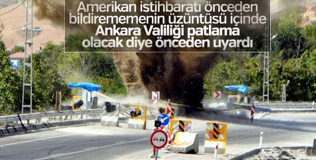 Ankara Valiliği'nden patlama uyarısı