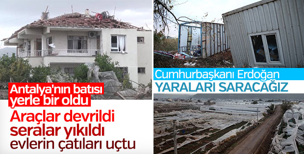 Antalya'nın 4 ilçesinde afet