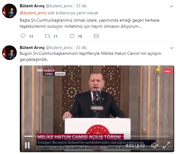 Cumhurbaşkanı Erdoğan ile Bülent Arınç aynı karede