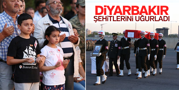 Diyarbakır şehitleri törenle uğurlandı