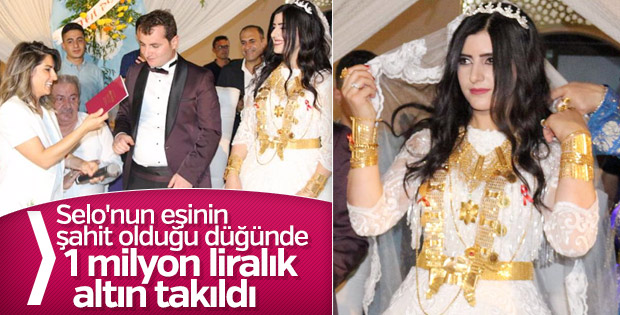 Aşiret düğününde geline 3 kilo altın takıldı