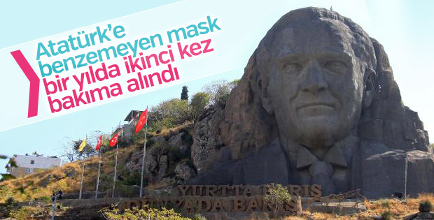 42 metrelik Atatürk maskı bakımda