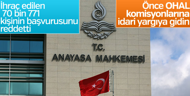 AYM'den OHAL başvuruları kararı