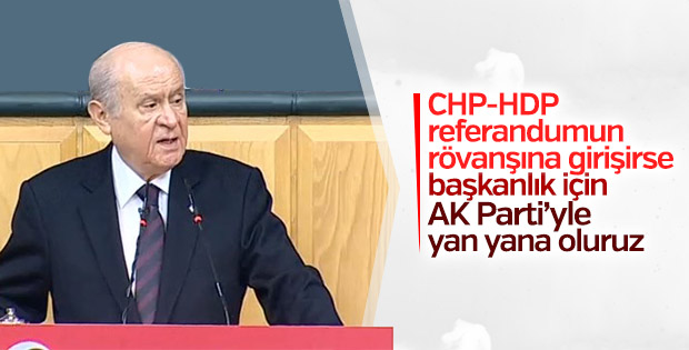 Bahçeli'den AK Parti ile iş birliği mesajı
