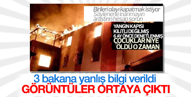 Yangın merdivenine açılan kapılar kilitliydi