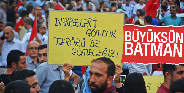 Batman'da teröre lanet yürüyüşü düzenledi ile ilgili görsel sonucu