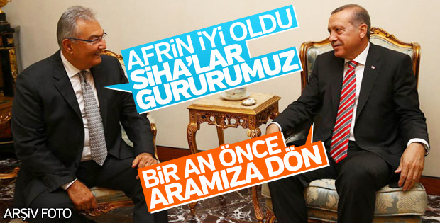 Deniz Baykal, Erdoğan'ı Afrin için tebrik etti