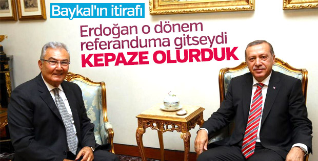 Deniz Baykal'dan Erdoğan itirafı