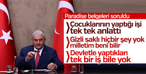 Off Shore hesap iddiaları Başbakan Yıldırım'a soruldu