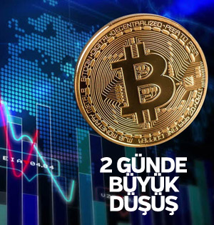 Bitcoin'in değerinde iki günde büyük düşüş