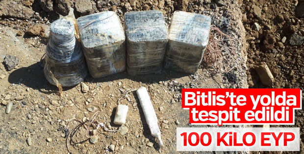 Bitlis'te yola gömülmüş 100 kilo EYP tespit edildi