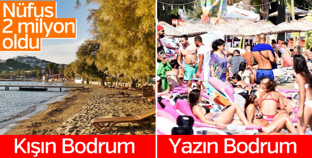 Bodrum 2 milyon tatilciyi ağırlıyor