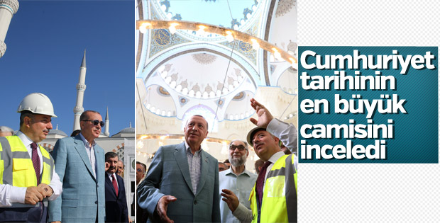 Başkan Erdoğan Çamlıca Camii’nde incelemelerde bulundu