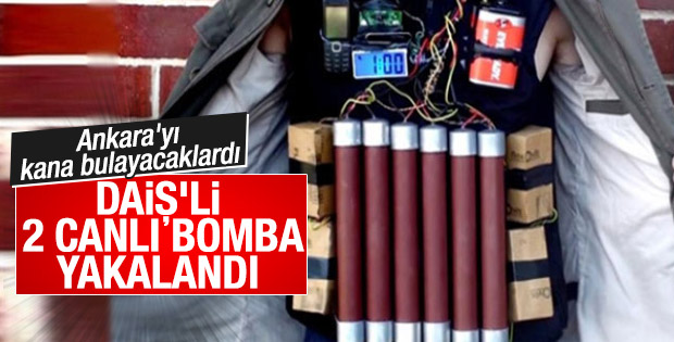 Ankara'da iki canlı bomba yakalandı