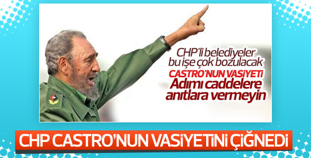 CHP, Castro'nun adını parka verecek