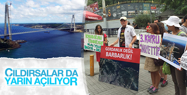 Taksim'de 3. Köprü karşıtı eylem