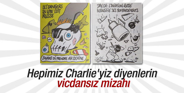 Charlie Hebdo Mısır’da düşen uçakla dalga geçti