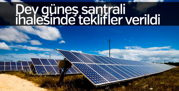 Dev güneş santrali ihalesinde teklifler verildi