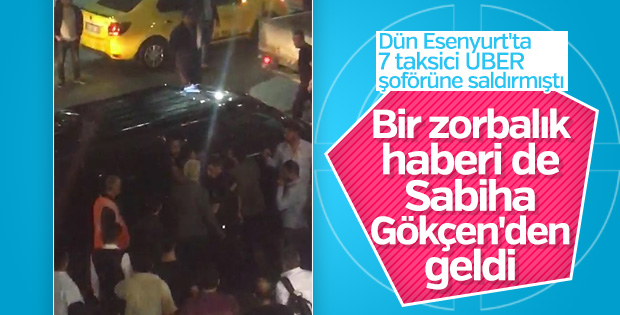 Sabiha Gökçen'de UBER aracına saldırı