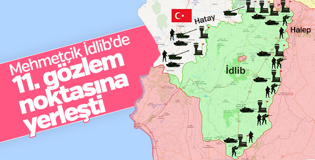TSK İdlib'de 11. ateşkes gözlem noktasını kurdu