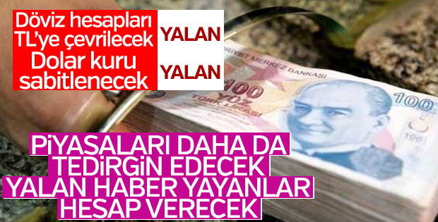Döviz kuru konusunda yalan haber yapanlar için inceleme